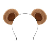 SIOTMERA Bear Ears Headband in brown keeps hair away during skincare