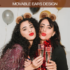 SIOTMERA Bear Ears Headband shown for makeup and face-washing routines