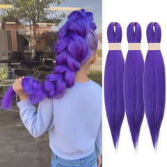 Siphis 26-inch purple braiding hair extensions long and vibrant for stage performances.