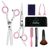 Sirabe 9-piece hair cutting kit overview for home and salon versatility.