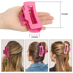Sisiaipu hot-pink 4-inch claw clip combines style with secure hold
