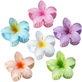Sisiaipu clips flores hawaianas grandes para cabello, sujetan con firmeza en peinados diarios.