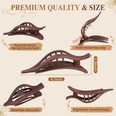 Sisiaipu flat hair clip in beige blends with light hair tones for subtle styling.