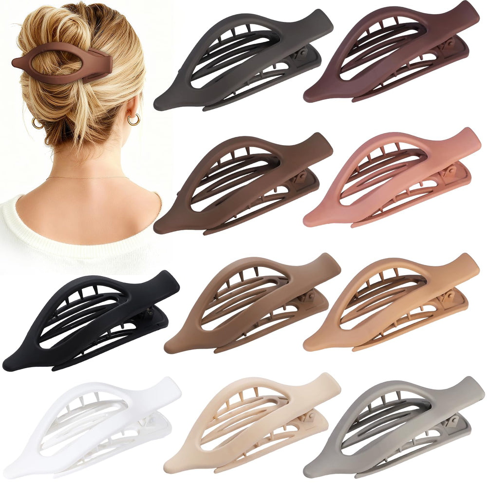 Sisiaipu flat hair clip pack with 10 colors for versatile styling.