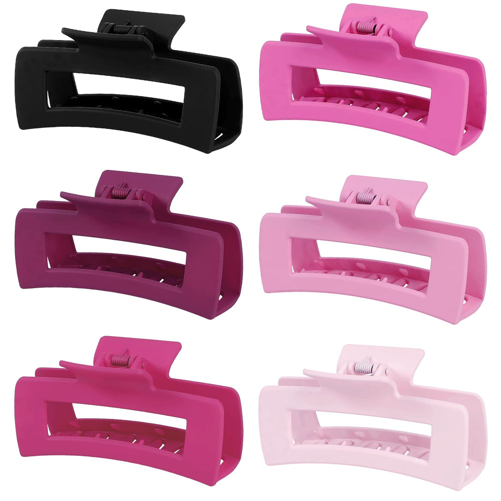 Sisiaipu garra de 4 pulgadas para cabello grueso en rosa, sujeción confiable