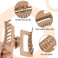 Pinza Sisiaipu para cabello cuadrado grande en verde, ideal para recoger el pelo.