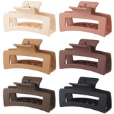 Pinza de pelo cuadrada de 3,5 pulgadas de Sisiaipu, pack de 6 para cabello fino.