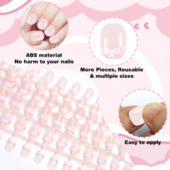 SIUSIO full cover nail strips showing 12 sizes for easy sizing
