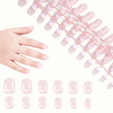 SIUSIO kids nails with French bow in pink purple gradient for dress up