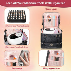SIYNPAV bottom mesh pocket secures small bottles securely