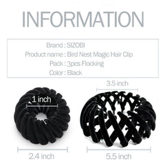 Sizobi clip de terciopelo antideslizante para cabello seguro.