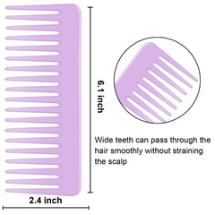 SJLCYZS purple wide tooth comb ideal for quick detangling on wet hair.