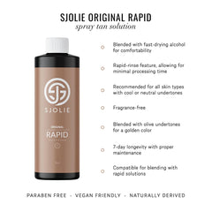 Close-up of the SJOLIE Rapid Spray Tan nozzle showing even spray delivery
