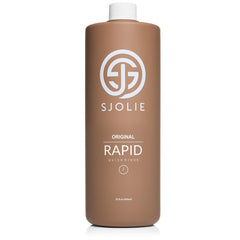 SJOLIE Rapid Spray Tan Solution bottle for fast, even olive-based tanning.