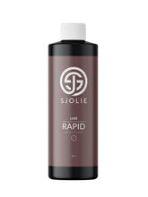 SJOLIE Luxe Rapid Spray Tan bottle demonstrates quick, even color for at-home use.