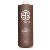 SJOLIE SUNLESS Rapid Spray Tan bottle shows easy at-home application for a quick glow.