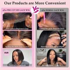 SJXAL invisible HD lace offers breathable cap and seamless edge for a natural look
