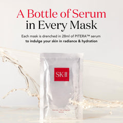 SK-II PITERA-serum-saturated mask enhances texture and glow