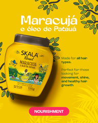 Texture swirl of SKALA Maracuja Pataua cream signals deep conditioning