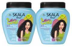 SKALA dos-pack crema condicionadora peina dos-en-uno para rizos definidos y manejables.