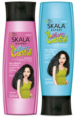 Skala Expert Mais Cachos shampoo bottle enhances defined curls.