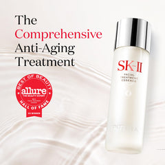 SK-II Facial Treatment Essence liquid pour suggests quick hydration and absorption.