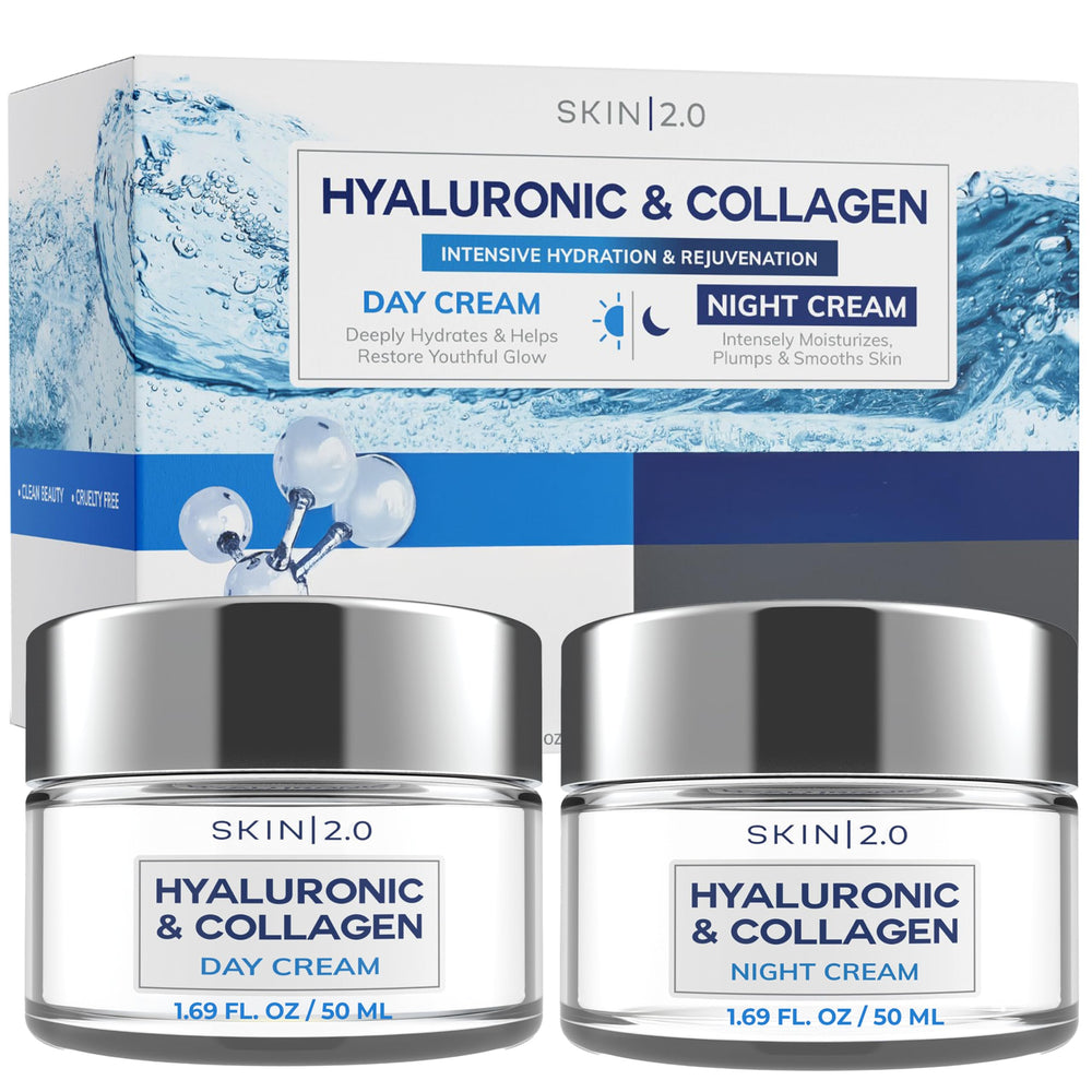 Skin 2.0 Hyaluronic Acid & Collagen moisturizer jar for deep hydration and plump skin