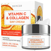 Skin 2.0 Vitamina C Colágeno crema diurna: brillo suave y protección antioxidante.