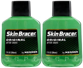 Skin Bracer by Mennen Afta bottle front view, cooling post-shave sensation.