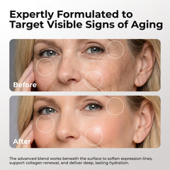 Precise serum drop application for targeted, efficient use and smoother skin