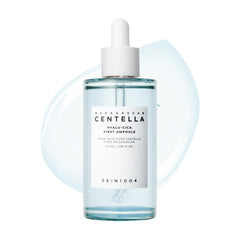 SKIN1004 Hyalu-Cica First Ampoule con textura-agua, hidratación ligera para uso diario.
