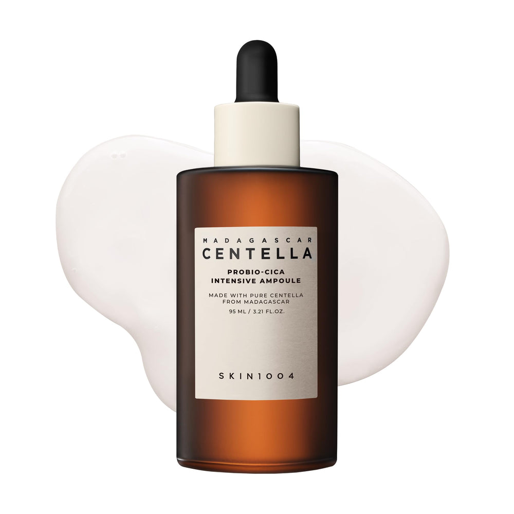 SKIN1004 Probio Cica Intensive Ampoule bottle shows lightweight hydration for daily skin care.