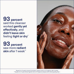 Skinfix Barrier Cleanser after-rinse glow suggesting lasting hydration.