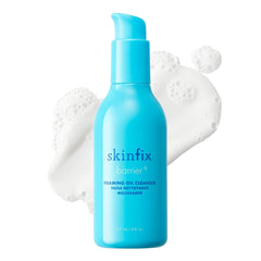 Skinfix Foaming Oil Cleanser bottle showing a hydrating, gentle cleanse.