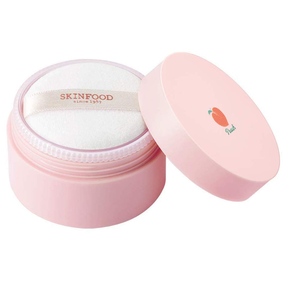 SKINFOOD 1957 Peach Cotton, polvo translúcido que controla el brillo y suaviza la piel.