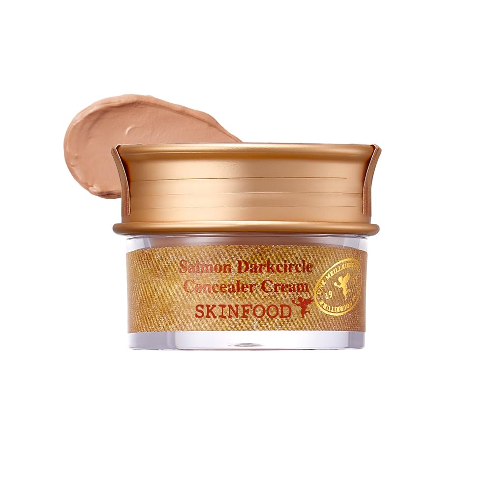 SKINFOOD 1957 Salmon Concealer packaging showing dark-circle coverage and nourishing formula.