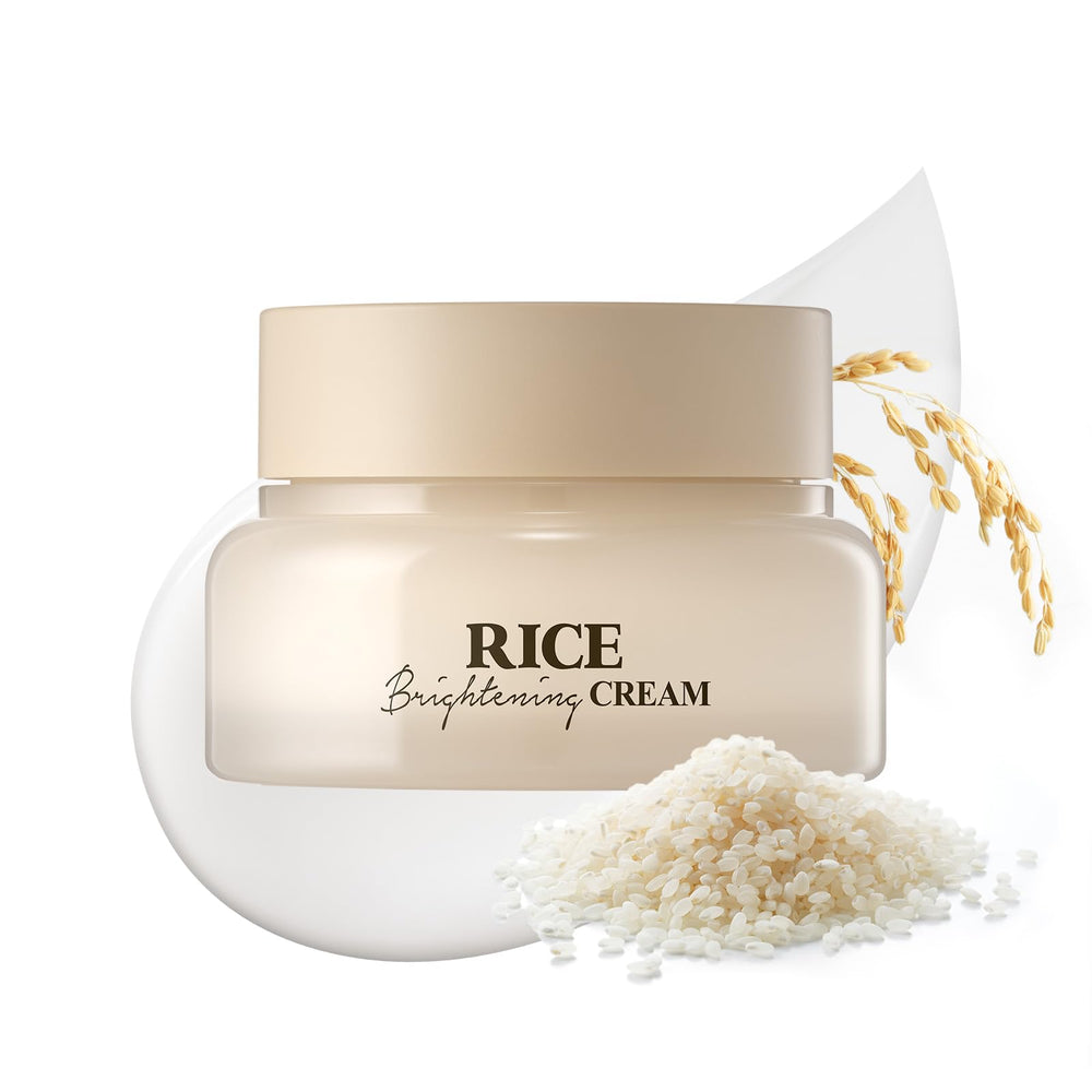 SKINFOOD Rice Brightening Cream, textura ligera para hidratación rápida.