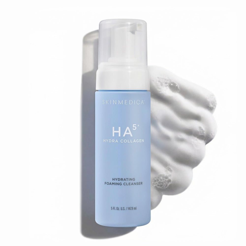 SkinMedica HA5 cleanser bottle pour shows gentle, hydrating cleansing action