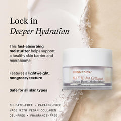 SkinMedica HA5 vegan collagen swatches highlight plant-based hydration benefits.