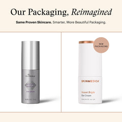 SkinMedica Instant Bright Eye Cream tube back shows ingredients and directions