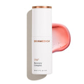 SkinMedica TNS Recovery Complex bottle closeup highlighting growth factor blend for ageing skin