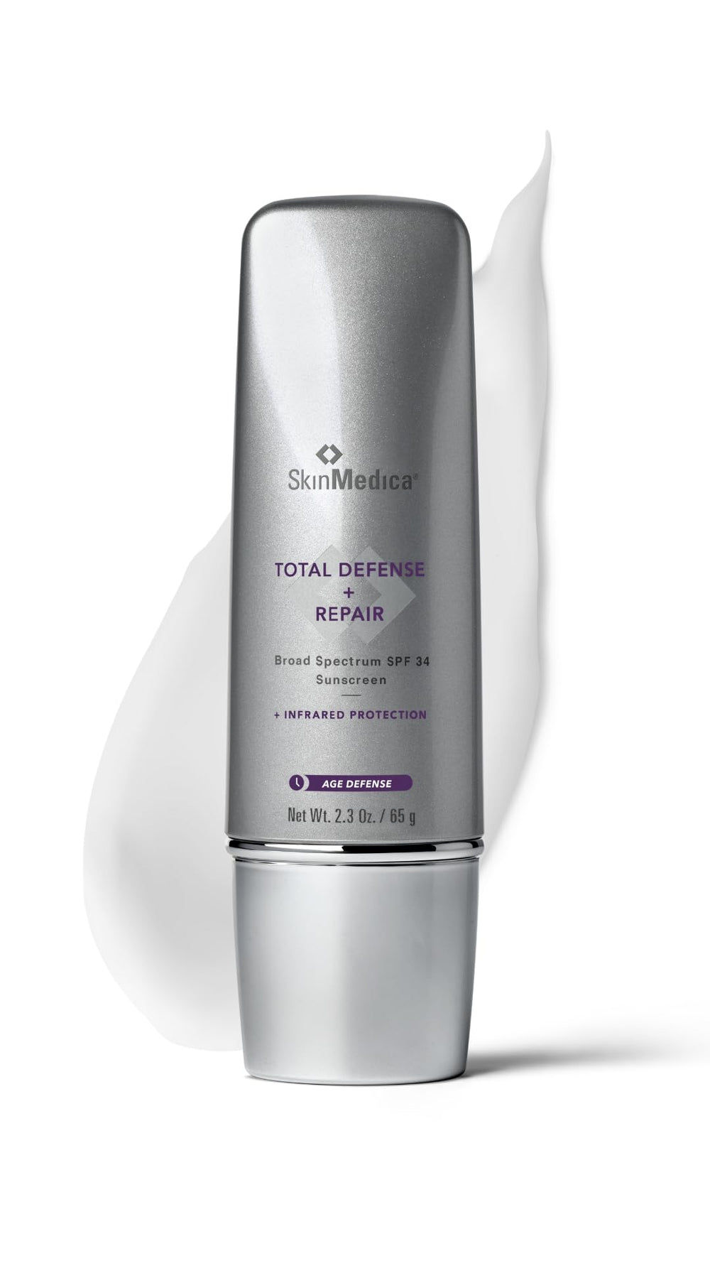 SkinMedica Total Defense + Repair SPF 34 face bottle for everyday protection.