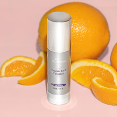 SkinMedica Vitamin C+E Complex closeup showcases a brightening, antioxidant-rich serum.