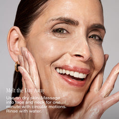 Enzyme action shot showing papaya and pumpkin in SKINN cleanser