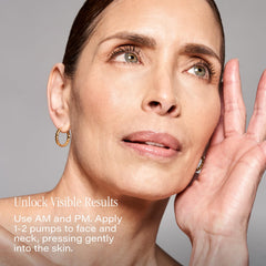 SKINN Deep Wrinkle Serum texture on skin shows lightweight, fast-absorbing hydration.