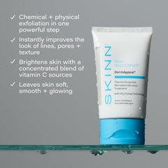 SKINN DermAppeal fruit enzymes exfoliation smooths texture.