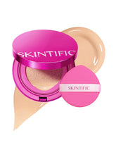 SKINTIFIC Pink Glow Cushion Vanilla ofrece resplandor rosa para un acabado natural diario.