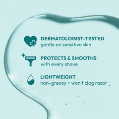 Skintimate aloe vitamin E and shea oil blend ingredients closeup
