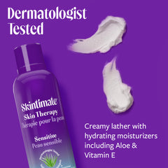 Skintimate Skin Therapy gel transitions to rich lather for smooth razor glide.
