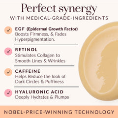 SkinWIT Eye Cream peptides close-up signals firmness and brightness.